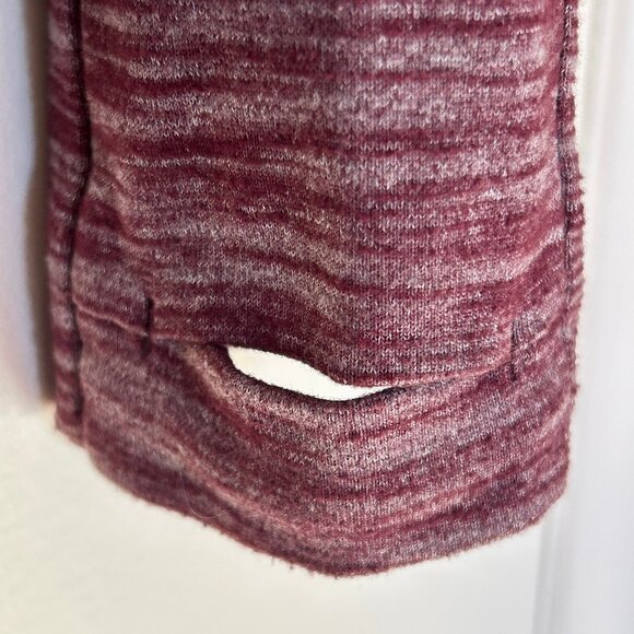 Lululemon &go Take-Off Long Sleeve, color: Heathered Bordeaux Drama, sz 8 - Picture 10 of 16